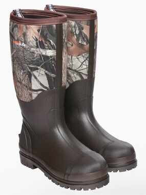 HISEA Rain Boot Waterproof Non-Slip Snow Fishing Hunting Farm Work | Men’s Sz 10